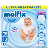 Molfix Bebek Bezi Ultra Fırsat Paketi Midi 3 No 108 li
