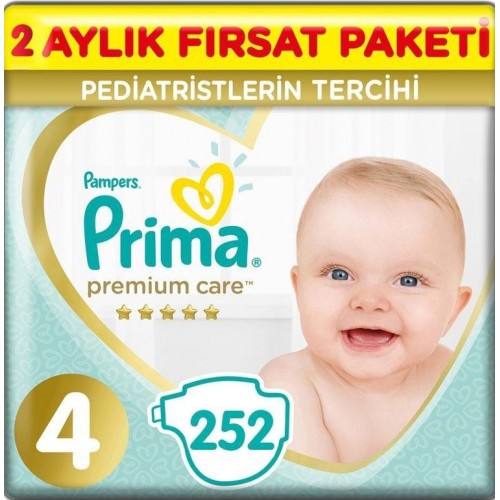 Prima Bebek Bezi Premium Care 4 Beden 126 Adet Aylık Fırsat Paketi x 2 Adet
