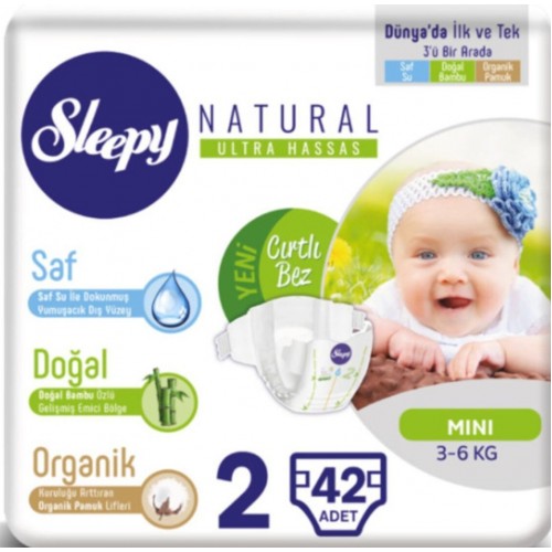 Sleepy Natural Bebek Bezi Mini 2 No 42 li