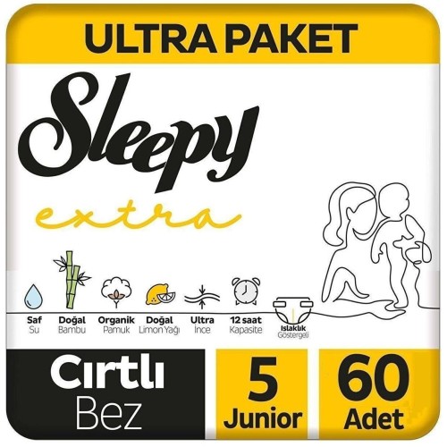 Sleepy Extra Avantajlı Bebek Bezi 5 Numara Junior 60 lı