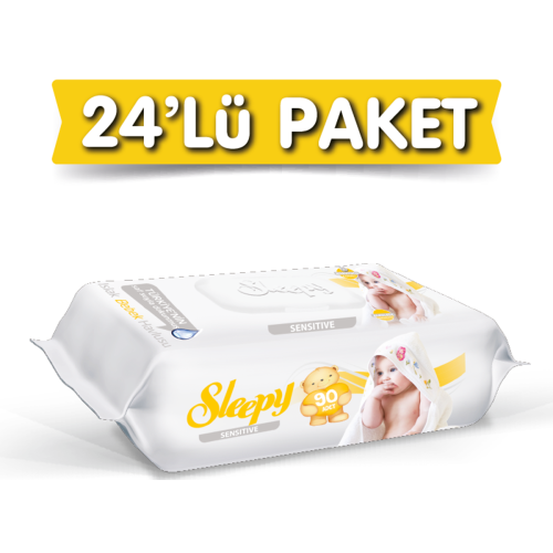 Sleepy Islak Havlu Sensitive 90 lı x 24 Adet (2160 Yaprak)