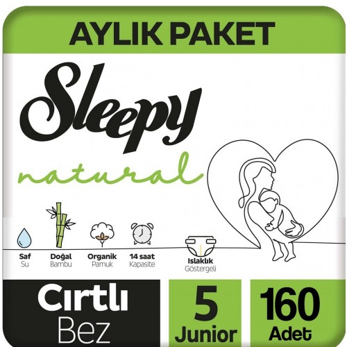 Sleepy Natural Bebek Bezi Junior 5 No 80 li x 2 Adet