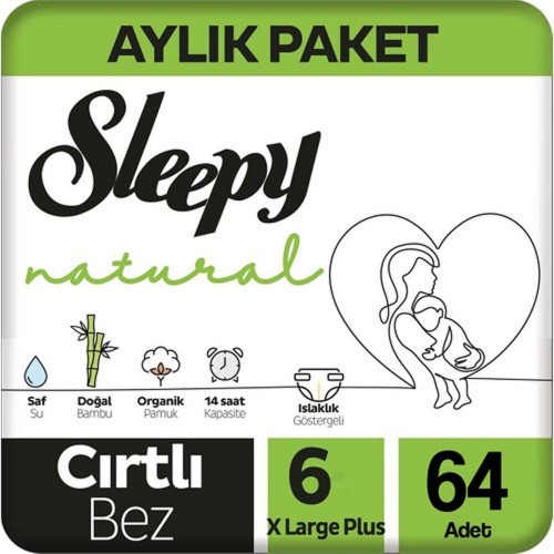 Sleepy Natural Bebek Bezi XL 6 No 64 lü
