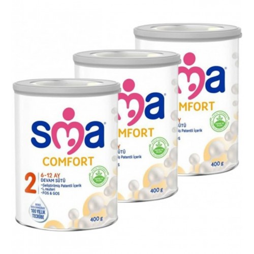 SMA 2 Bebek Devam Sütü Comfort 400 gr x 3 Adet