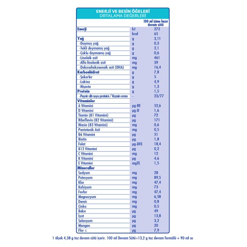 SMA İyi Geceler 3 1-3 Yaş Devam Sütü 800 gr
