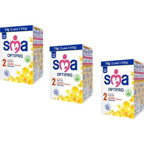 SMA Optipro Probiyotik 2 6-12 Ay Bebek Sütü 1000 gr x 3 Adet