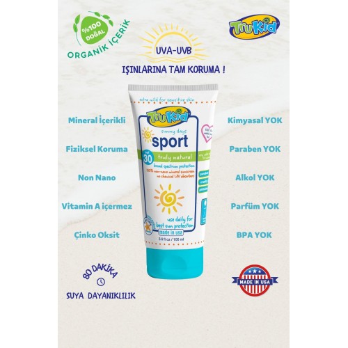 Trukid Sport Suya Dayanıklı Güneş Kremi 100 ml