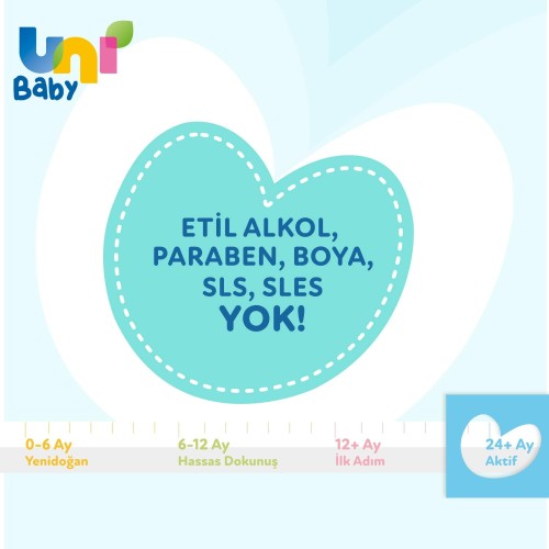Uni Baby Aktif Islak Mendil 72 li x 12 Adet