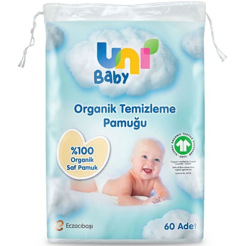 Uni Baby Bebek Temizleme Pamuğu 60 lı x 6 Adet