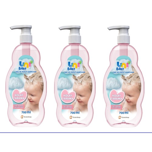 Uni Baby Kolay Tarama Şampuanı 700 ml x 3 Adet
