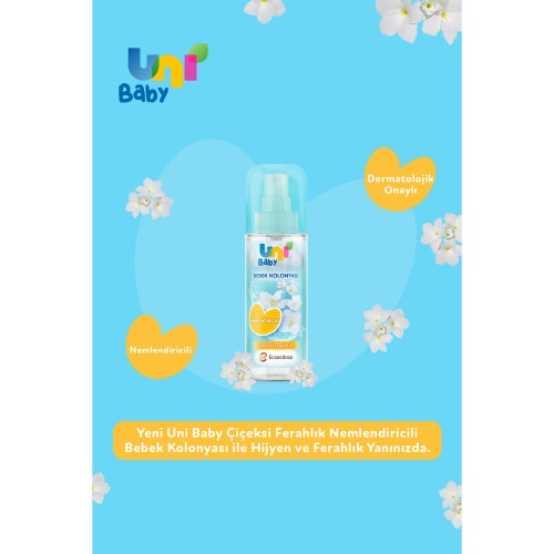 Uni Baby Kolonya Çiçeksi Kokular 150 ml x 3 Adet