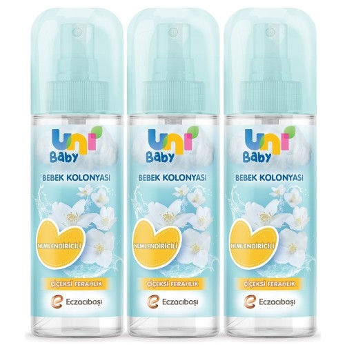 Uni Baby Kolonya Çiçeksi Kokular 150 ml x 3 Adet