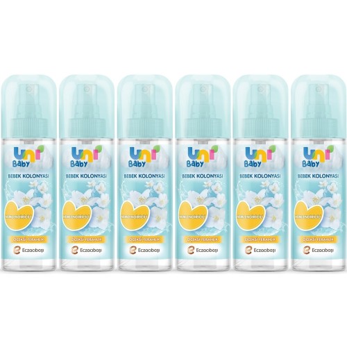 Uni Baby Kolonya Çiçeksi Kokular 150 ml x 6 Adet Uni Baby Kolonya Çiçeksi Kokular 150 ml x 6 Adet