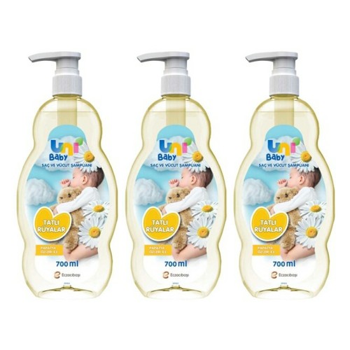 Uni Baby Tatlı Rüyalar Şampuanı 700 ml x 3 Adet