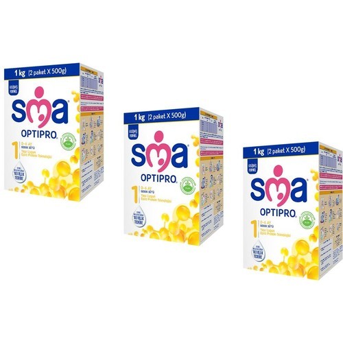 SMA Optipro Probiyotik 1 0-6 Ay Bebek Sütü 1000 gr x 3 Adet