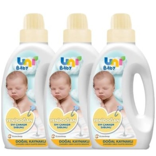 Uni Baby Yenidoğan Çamaşır Sabunu 1000 ml x 3 Adet