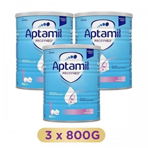 Aptamil 1 Bebek Sütü Yeni Prosyneo 0-6 Ay 800 gr x 3 Adet