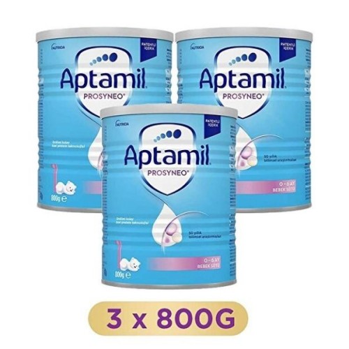 Aptamil 1 Bebek Sütü Yeni Prosyneo 0-6 Ay 800 gr x 3 Adet