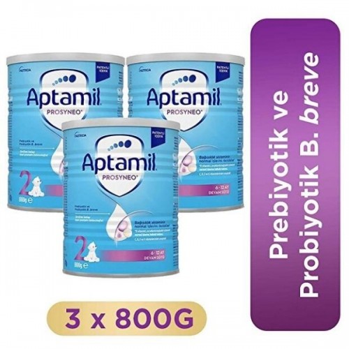 Aptamil 2 Devam Sütü Yeni Prosyneo 6-12 Ay 800 gr x 3 Adet