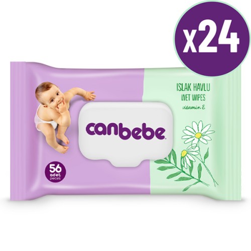 Canbebe Islak Havlu 56 lı x 24 Adet