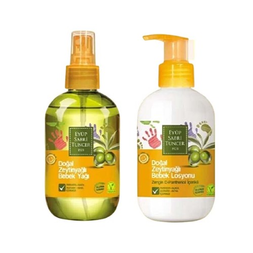 Eyüp Sabri Tuncer Zeytinyağlı Bebek Yağı 280 ml + Bebek Losyonu 280 ml