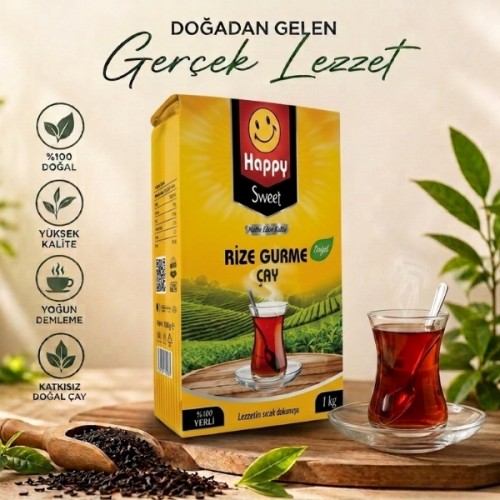 Happy Gurme Rize Çay 1 Kg x 12 Adet Happy Gurme Rize Çay 1 Kg x 12 Adet