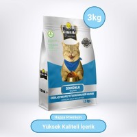 Happy Kısırlaştırılmış Somonlu Kuru Kedi Maması 3 Kg