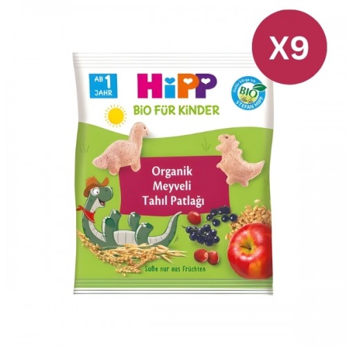 Hipp Organik Meyveli Tahıl Patlağı 30 gr x 9 Adet