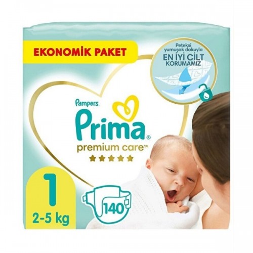Prima Bebek Bezi Premium Care Ekonomik Paket 1 Beden 140 lı