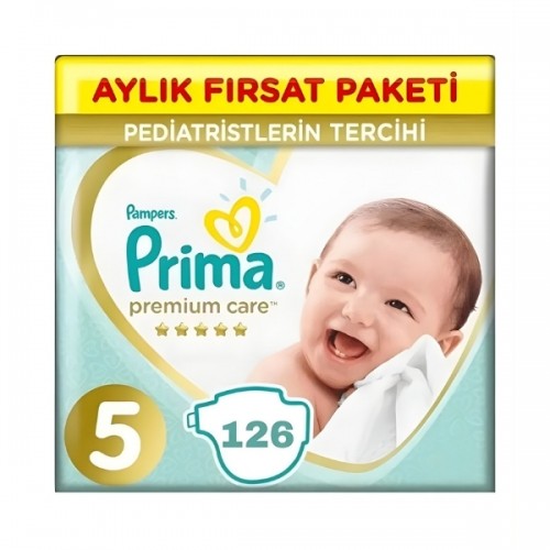 Prima Bebek Bezi Premium Care Ekonomik Paket 5 Beden 126 lı