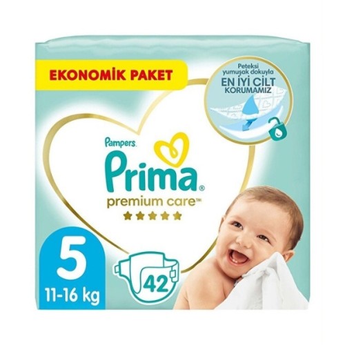 Prima Bebek Bezi Premium Care Ekonomik Paket 5 Beden Junior 42 li