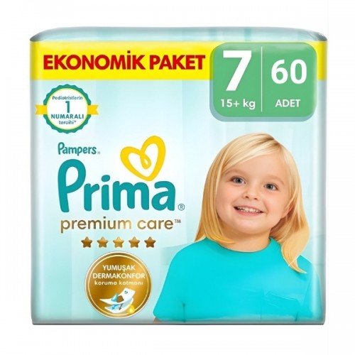 Prima Bebek Bezi Premium Care Ekonomik Paket 7 Beden 60 lı Prima Bebek Bezi Premium Care Ekonomik Paket 7 Beden 60 lı