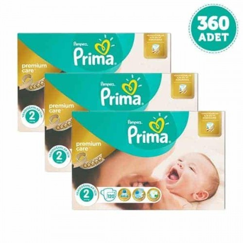 Prima Bebek Bezi Premium Care Dev Ekonomi 2 Beden 120li x 3 Adet