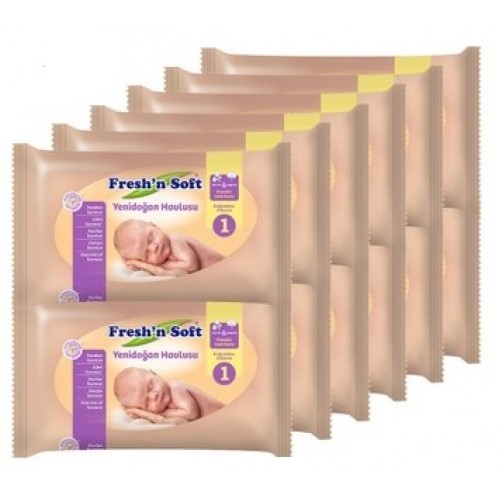 Freshn Soft Yenidoğan Bebek Havlusu 40lı x 12 paket