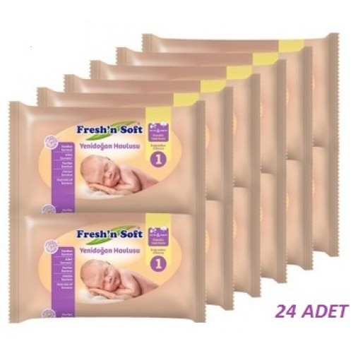 Freshn Soft Yenidoğan Islak Bebek Havlusu 40lı x 24 paket