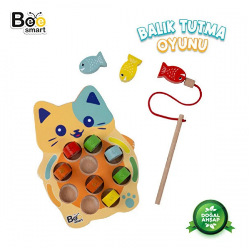 Bee Smart Balık Tutma Eğlenceli Montessori Motor Gelişimi Oyunu