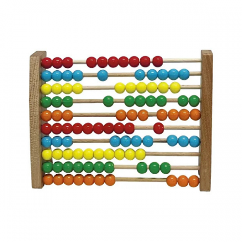 Bee Smart Doğal Ahşap Montessori Renkli Sayı Eğitici Boncuk Abaküs