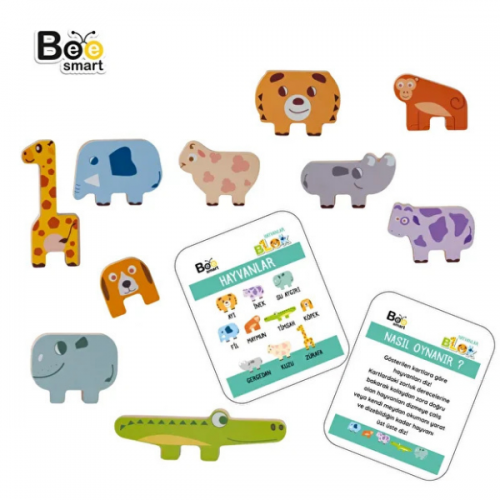 Bee Smart Hayvanlar Blok Çocuklar Için Öğretici Ve Eğlenceli Blok