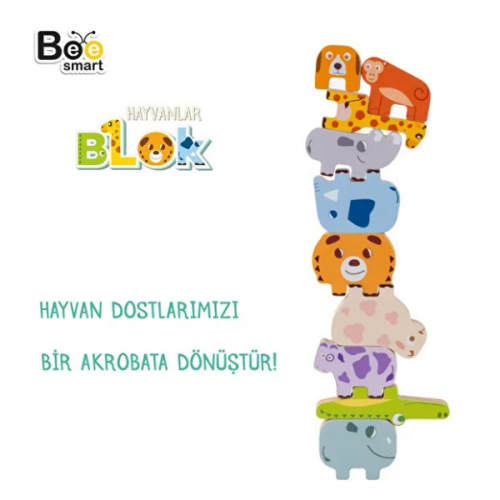 Bee Smart Hayvanlar Blok Çocuklar Için Öğretici Ve Eğlenceli Blok