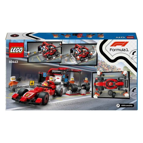 Lego 60443 City Ferrari Arabalı F1 Pit Stop ve Pit Ekibi