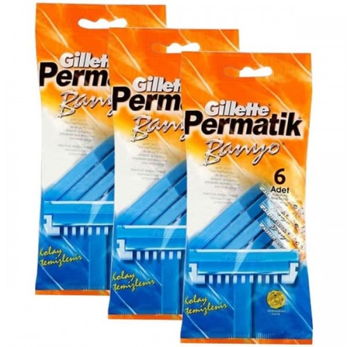 Gillette Permatik Banyo 5+1 li Poşet x 3 Adet