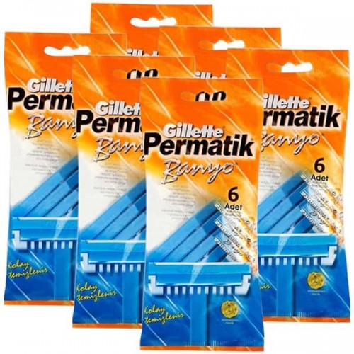 Gillette Permatik Banyo 5+1 li Poşet x 6 Adet