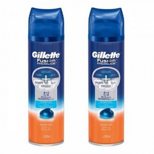 Gillette Tıraş Jeli Fusion Proglide Nemlendirici 200 ml x 2 Adet