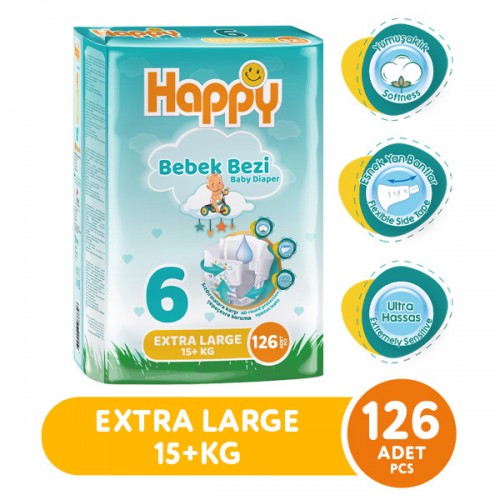 Happy Bebek Bezi Extra Large 6 No 126 lı