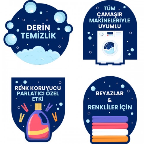 Happy Clean Toz Çamaşır Deterjanı Renkli ve Beyazlar 4 kg x 2 Adet