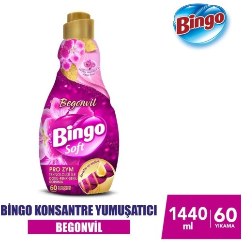 Bingo Soft Konsantre Çamaşır Yumuşatıcısı Begonvil 1440 ml