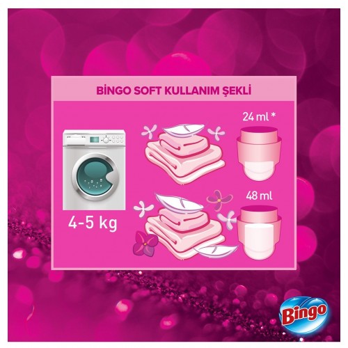 Bingo Soft Konsantre Çamaşır Yumuşatıcısı Begonvil 1440 ml x 4 Adet