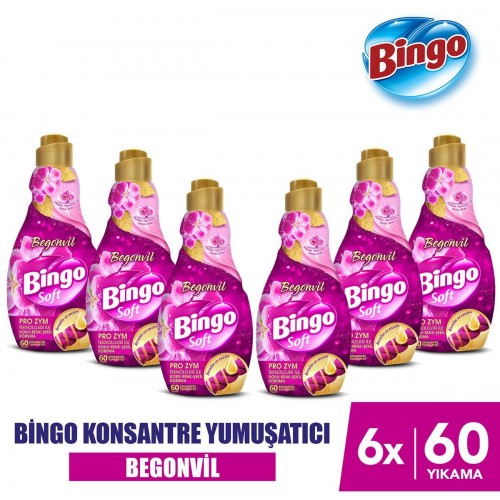 Bingo Soft Konsantre Çamaşır Yumuşatıcısı Begonvil 1440 ml x 6 Adet