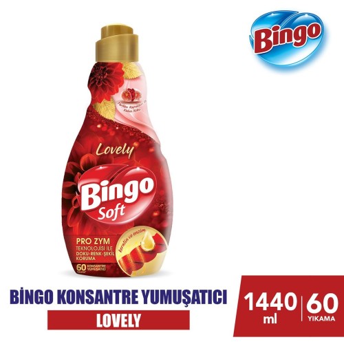 Bingo Soft Konsantre Çamaşır Yumuşatıcısı Lovely 1,44 lt x 2 Adet