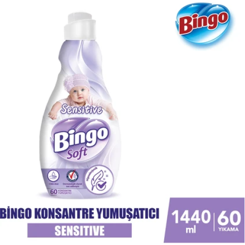 Bingo Soft Konsantre Çamaşır Yumuşatıcısı Sensitive 1440 ml